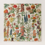 Vintage Flowers by Adolphe Millot Jigsaw Puzzle<br><div class="desc">Please visit my store for more interesting design and more color choice.
=> zazzle.com/colorfulworld*</div>