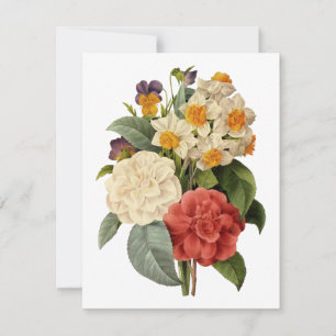 Vintage Flowers, Camellias and Narcissus, Redoute