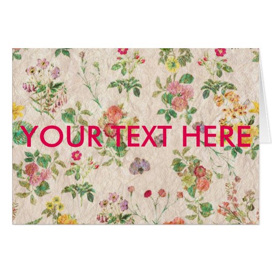 Vintage Flowers Cards (Front Horizontal)