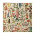 Vintage Flowers Ceramic Tile<br><div class="desc">Please visit my store for more interesting design and more color choice => zazzle.com/colorfulworld*</div>