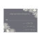 Vintage Flowers Charcoal Gray Wedding RSVP