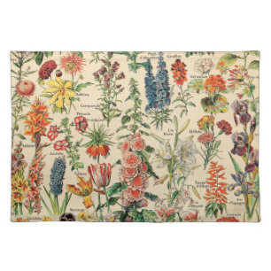 Vintage Flowers Cloth Placemat