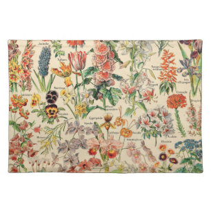 Vintage Flowers Cloth Placemat