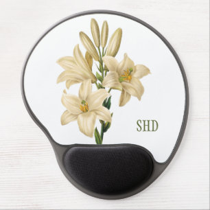 Vintage Flowers custom monogram mousepad 1