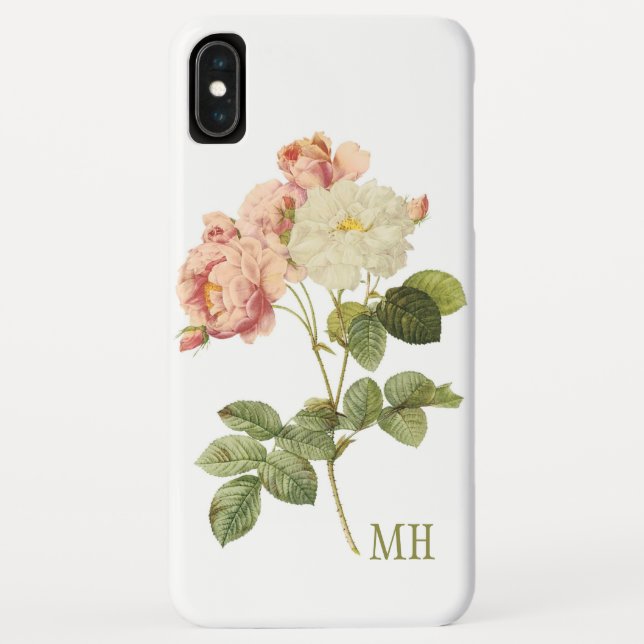 Vintage Flowers custom monogram phone cases (Back)