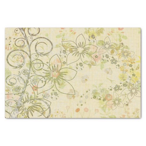 Vintage Flowers Decoupage tissue Tissue Paper