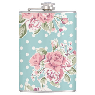 Vintage flowers design hip flask