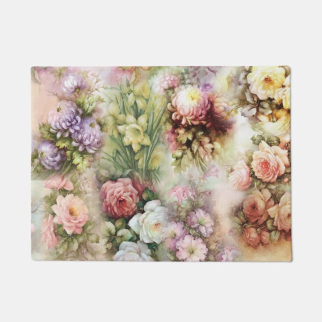 Vintage Flowers Doormat (Front)
