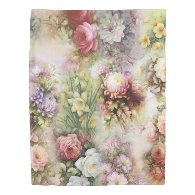 Vintage Flowers Duvet Cover (Front)