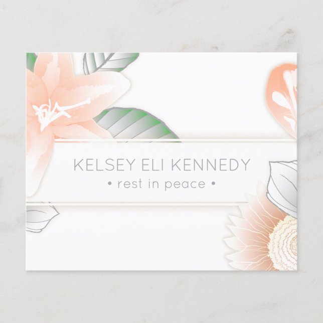 vintage flowers elegant funeral (Front)