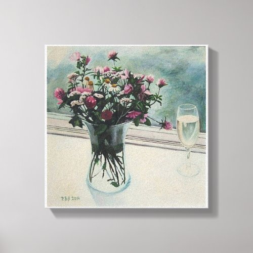 Vintage flowers fine art canvas by PolaBAlex