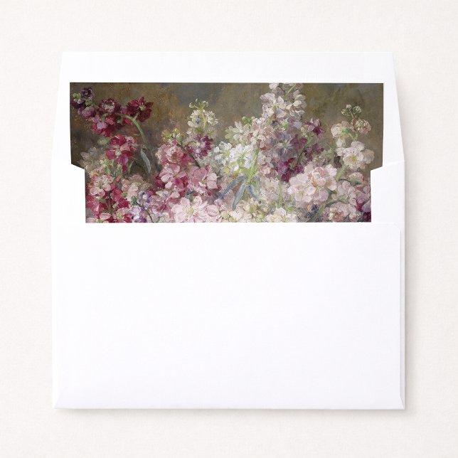 Vintage flowers, fine art wedding  envelope liner (Creator Uploaded)