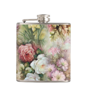 Vintage Flowers Flask