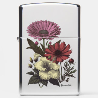 Vintage Flowers Floral Pattern Classic Official  Zippo Lighter