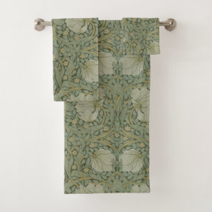 Vintage Flowers Floral William Morris Pimpernel Bath Towel Set