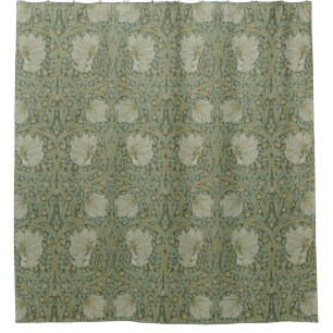 Vintage Flowers Floral William Morris Pimpernel Shower Curtain