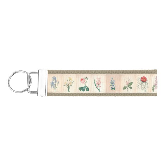 Vintage Flowers Grandmother Wrist keychain (Keys on Left)