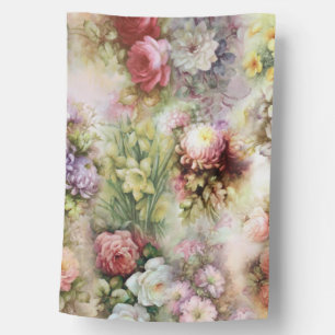 Vintage Flowers House Flag