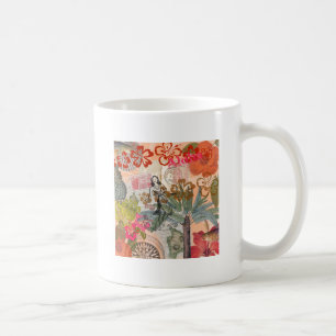 Vintage Flowers Hula Colorful Hawaiian Tropical Coffee Mug