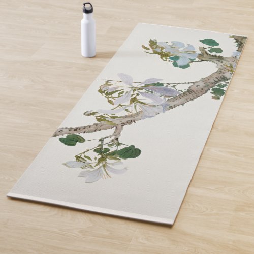 Vintage Flowers Illustration Yoga Mat