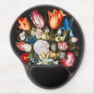 Vintage Flowers in a Glass by Ambrosius Bosschaer Gel Mouse Pad