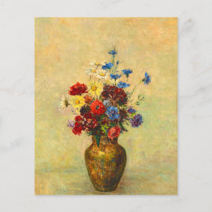 Vintage Flowers in a Vase (1910) by Odilon Redon