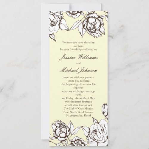 Vintage Flowers Invite