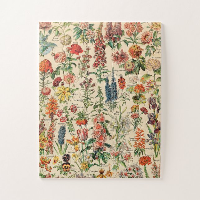 Vintage Flowers Jigsaw Puzzle (Vertical)