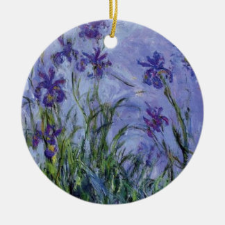 vintage flowers lilac-irises-1917 monet. ceramic ornament