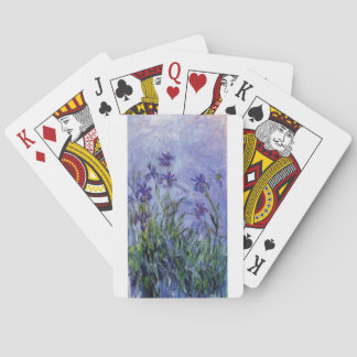 vintage flowers lilac-irises-1917 monet. poker cards