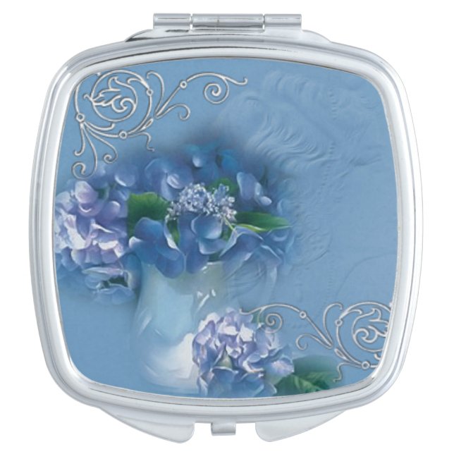 Vintage Flowers Makeup Mirror (Front)