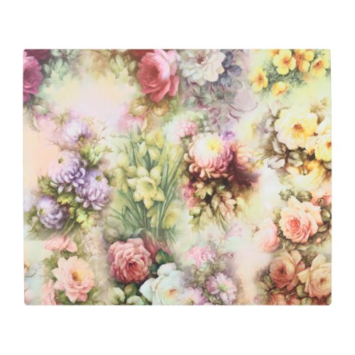 Vintage Flowers Metal Print