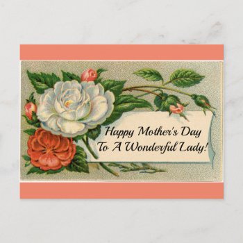 Vintage Flowers Mother's Day Postcard by WingSong at Zazzle