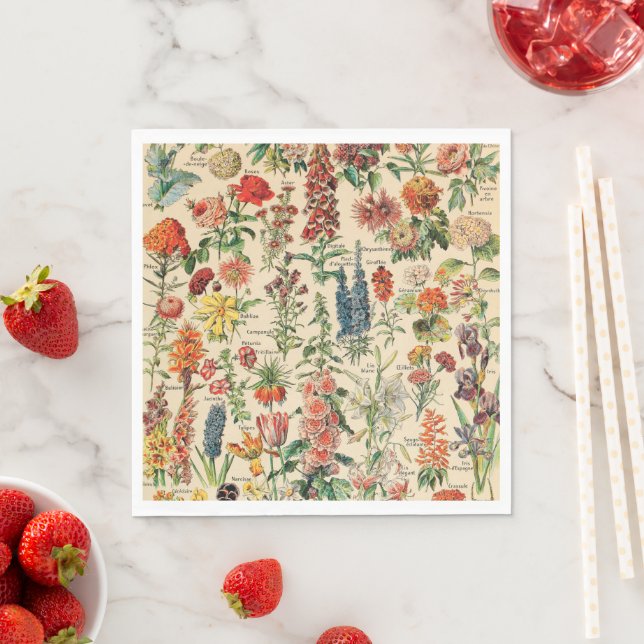 Vintage Flowers Napkins (Insitu)