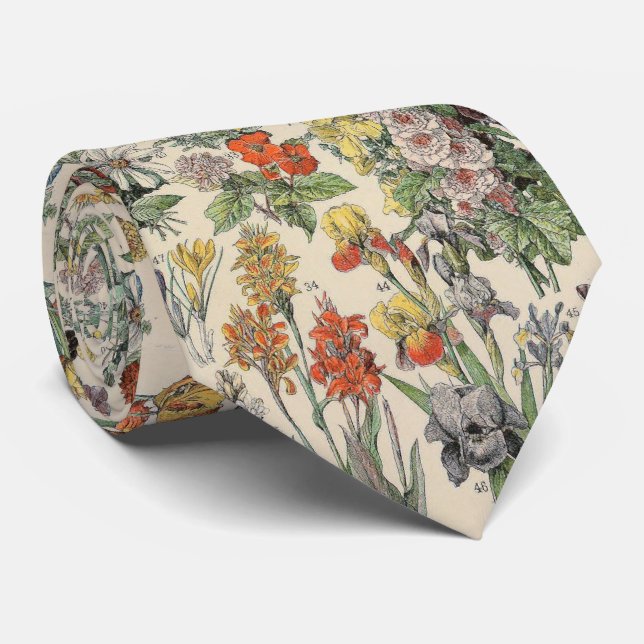 Vintage Flowers Neck Tie (Rolled)