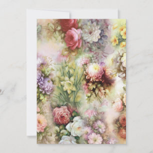 Vintage Flowers Note Card