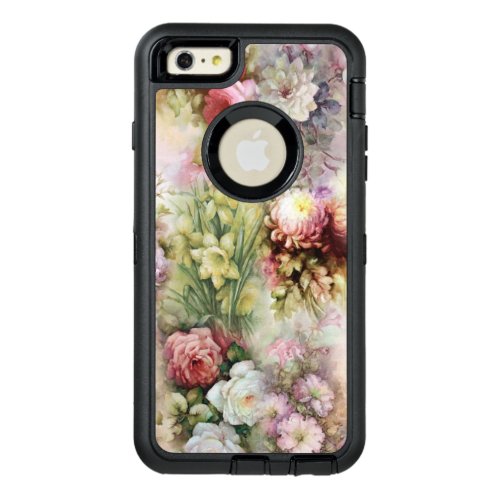 Vintage Flowers OtterBox Defender iPhone Case