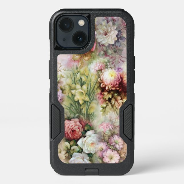 Vintage Flowers Otterbox iPhone Case (Back)