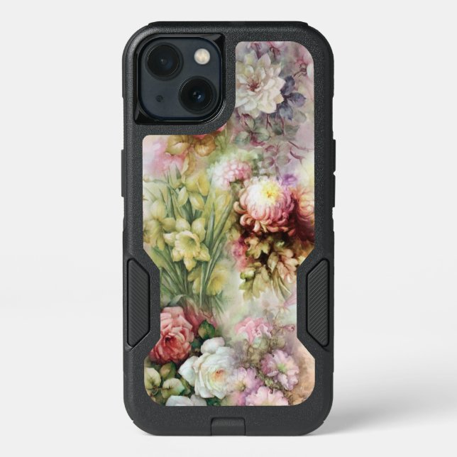 Vintage Flowers Otterbox iPhone Case (Back)