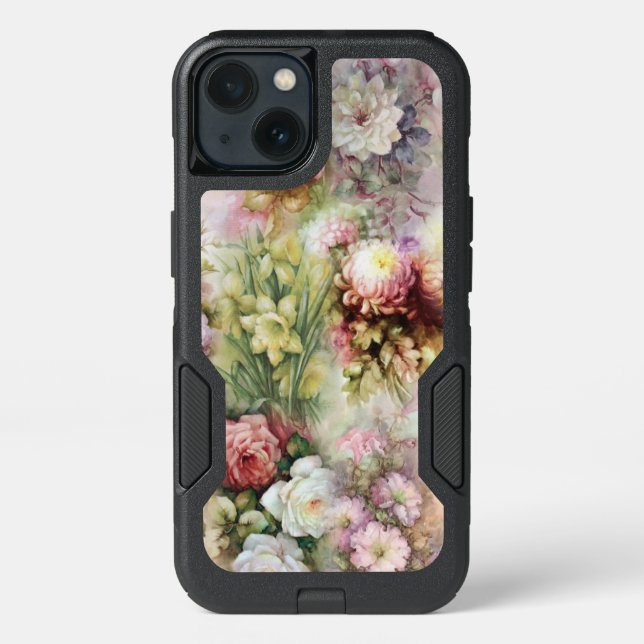 Vintage Flowers Otterbox iPhone Case (Back)