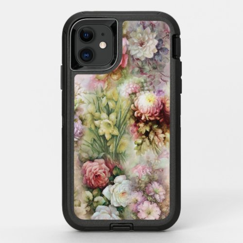 Vintage Flowers OtterBox Defender iPhone 11 Case