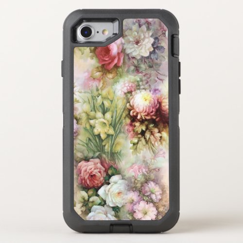Vintage Flowers OtterBox Defender iPhone SE87 Case