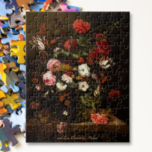 Vintage Flowers Painting Family Kids Art Lovers Jigsaw Puzzle