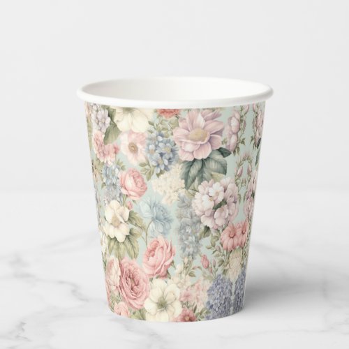 Vintage Flowers Paper Cups