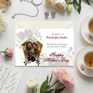 Vintage Flowers Photo Mother’s Day Card