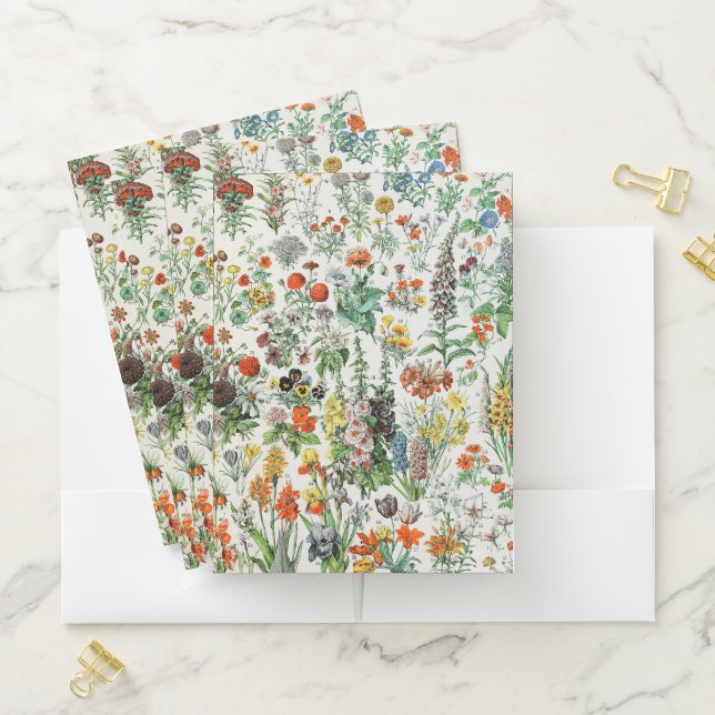 Vintage Flowers Pocket Folder (In Situ)