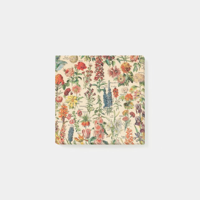 Vintage Flowers Post-it Notes (Front)