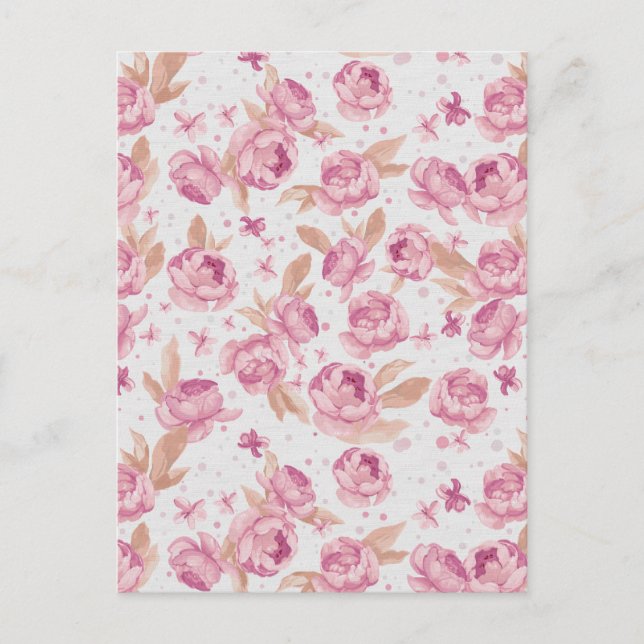 vintage flowers postcard (Front)