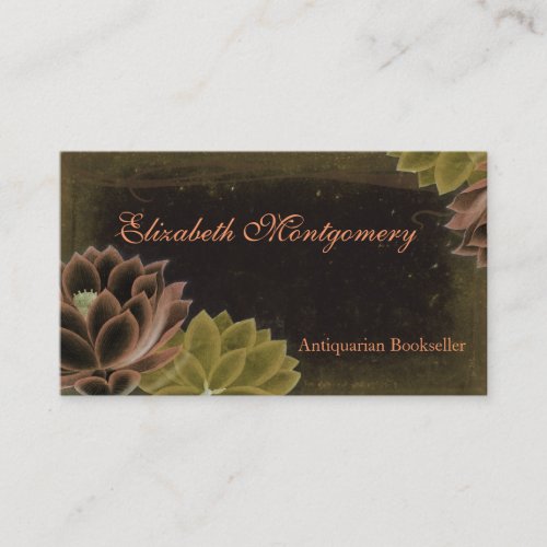 Vintage Flowers Professional Business Cards