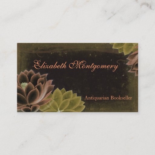 Customizable Vintage Flowers Professional Business Cards